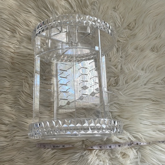 Make up 4 shelf organizer Clear plastic personal care storage swivel lazy Susan - Picture 5 of 17